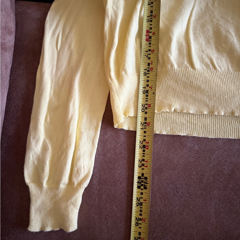 Ralph Lauren Light Yellow V-Neck Sweater - Picture 6 of 6